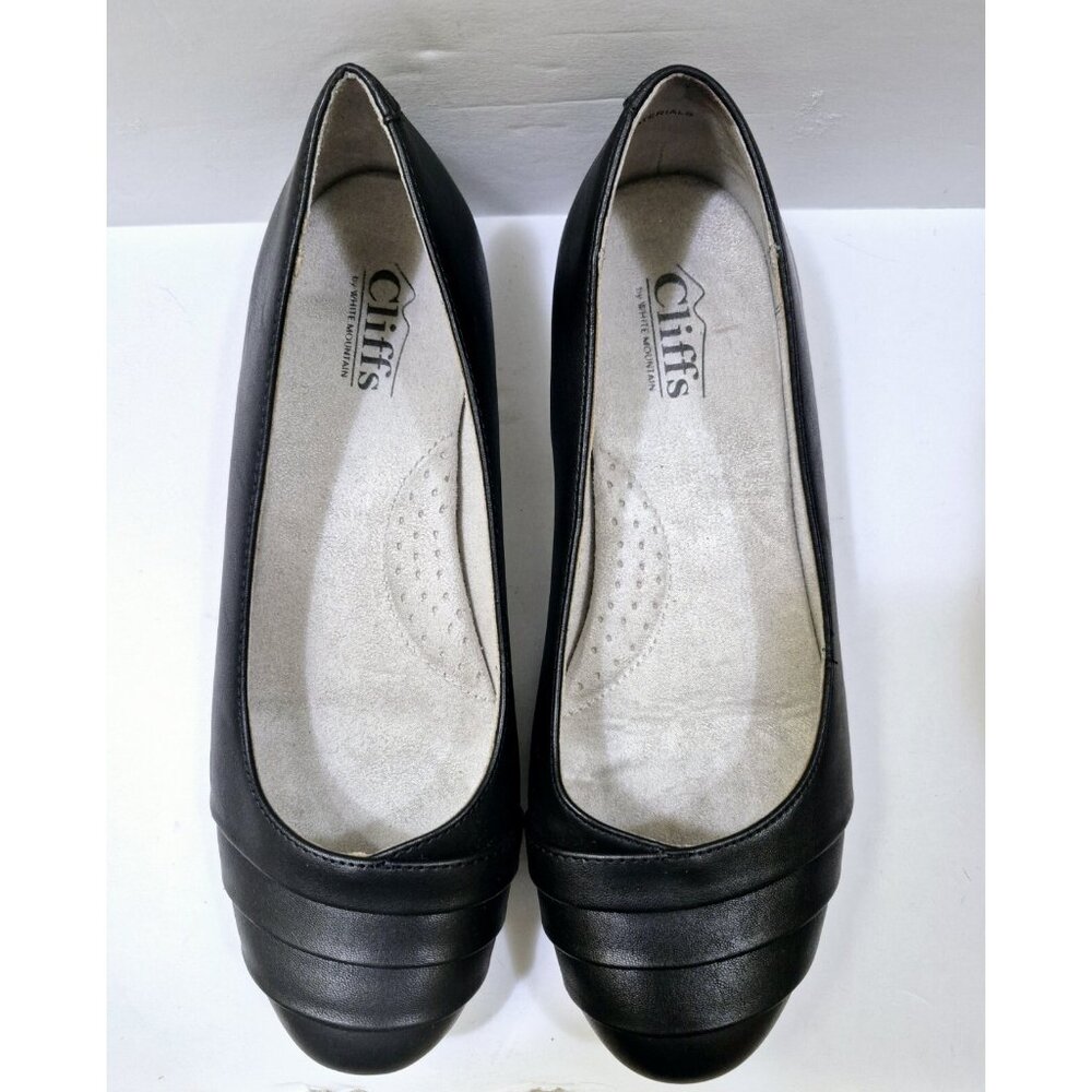 Cliffs White Mountain Hilt Comfort Shoes Women Size 8 Black Slip On Flat